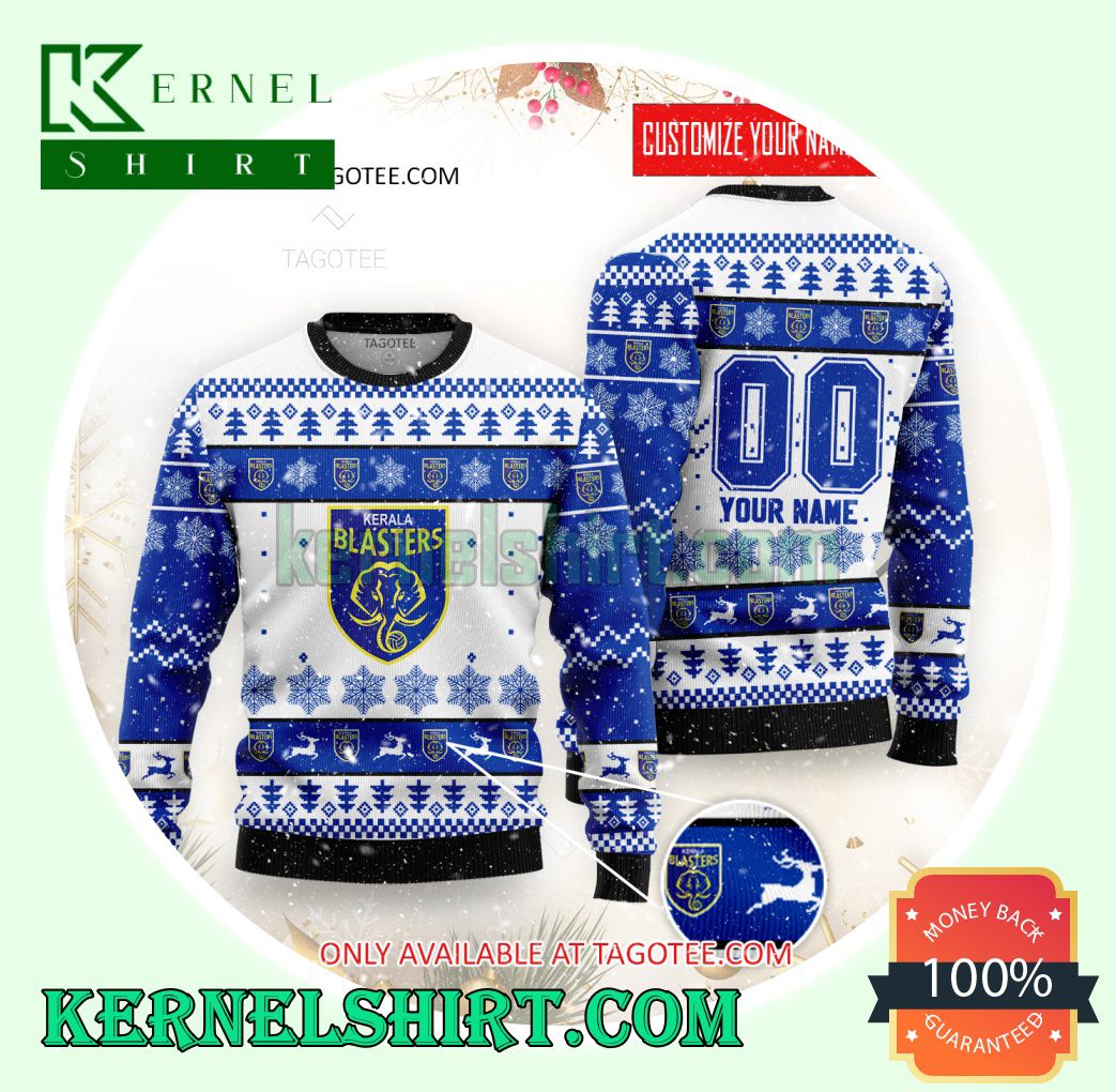 Kerala Blasters FC Logo Xmas Knit Sweaters