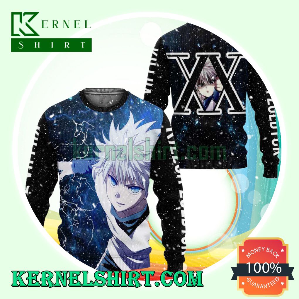 Killua Zoldyck Hunter X Hunter Anime Knitting Christmas Sweatshirts