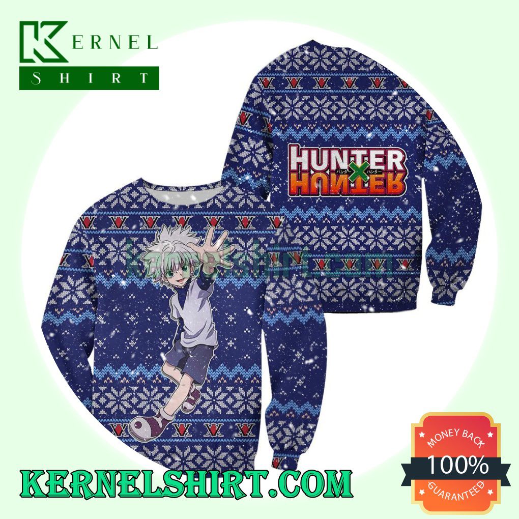 Killua Zoldyck Hunter X Hunter Knitting Christmas Sweatshirts