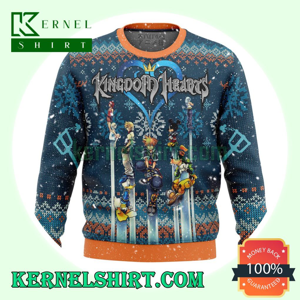 Kingdom Hearts Squad Text Alt Knitting Christmas Sweatshirts