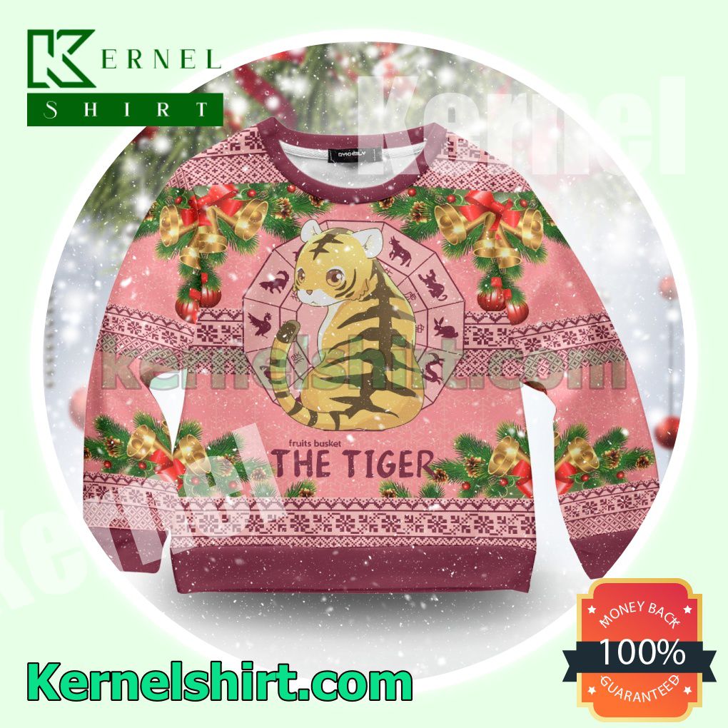 Kisa Sohma The Tiger Of The Zodiac Fruits Basket Knitted Christmas Sweatshirts