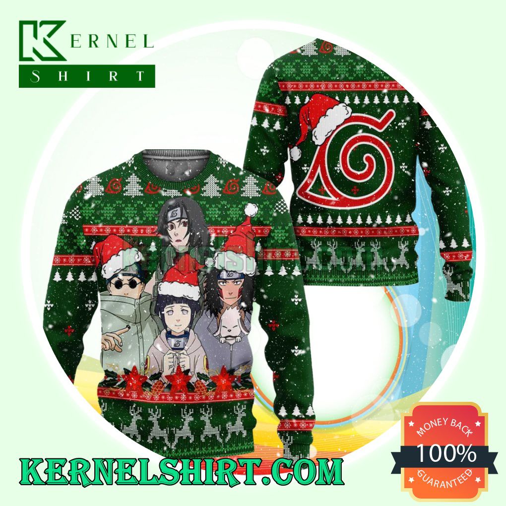 Konoha Team 8 Naruto Anime Knitting Christmas Sweatshirts