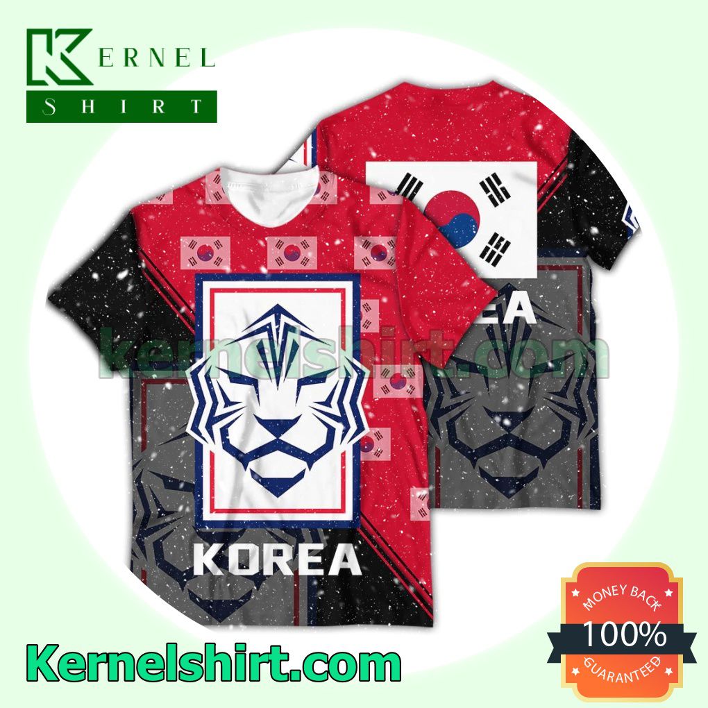 Korea Republic National Logo Soccer Fan Hawaiian Shirt Sweatshirt a