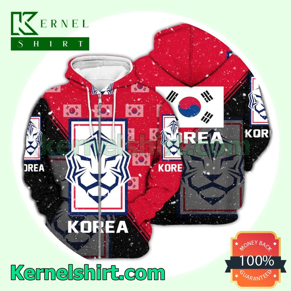 Korea Republic National Logo Soccer Fan Hawaiian Shirt Sweatshirt