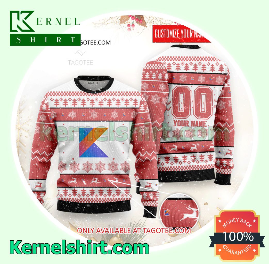 Kotlin Basketball Club Logo Xmas Knit Sweaters