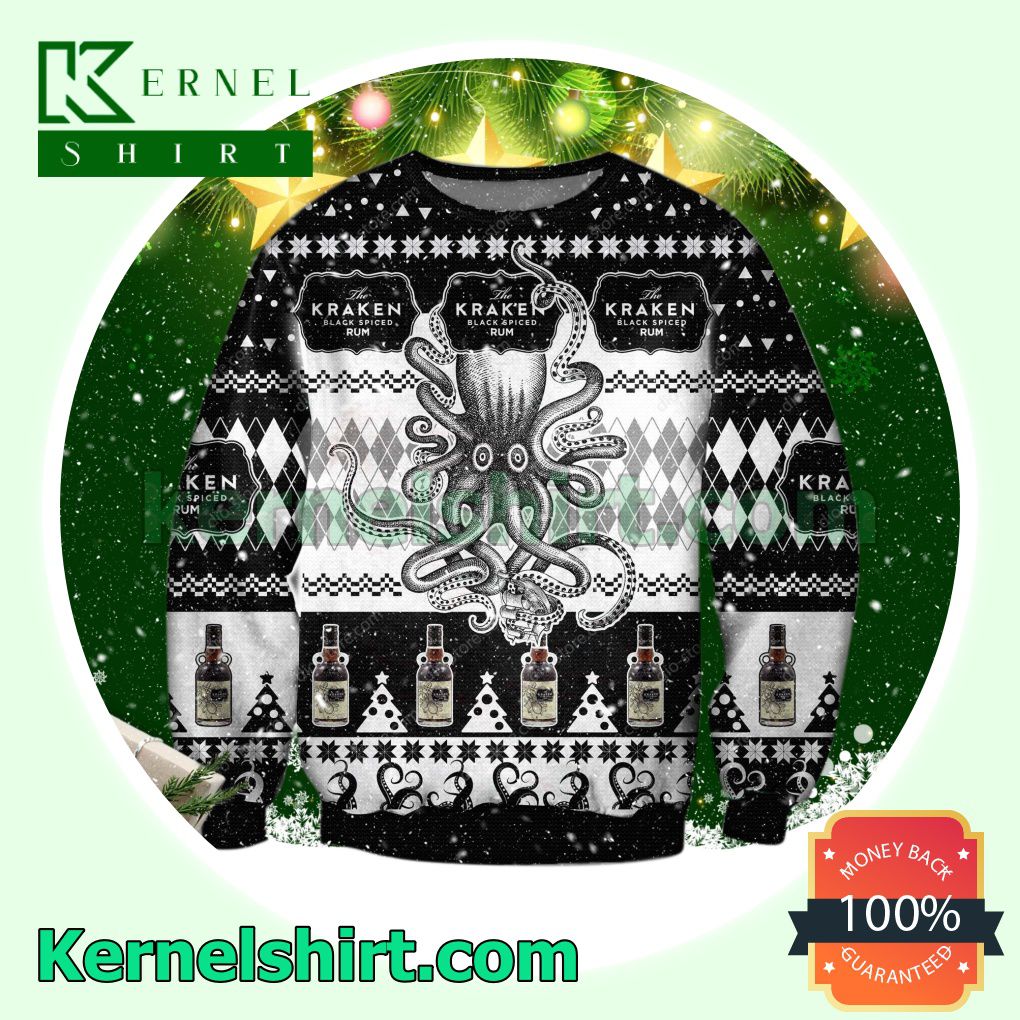 Kraken Black Spiced Rum Knitted Christmas Jumper