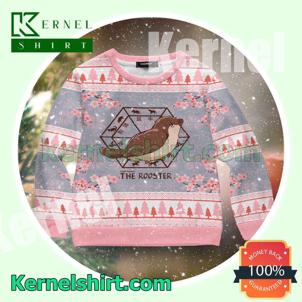 Kureno Sohma The Rooster Of The Zodiac Fruits Basket Knitted Christmas Sweatshirts