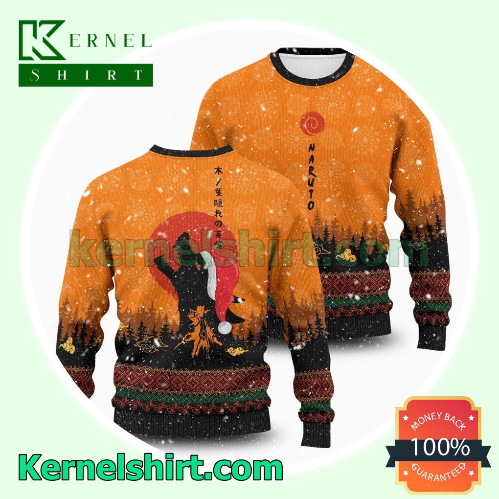 Kyubi Kurama Naruto Anime Manga Knitted Christmas Jumper