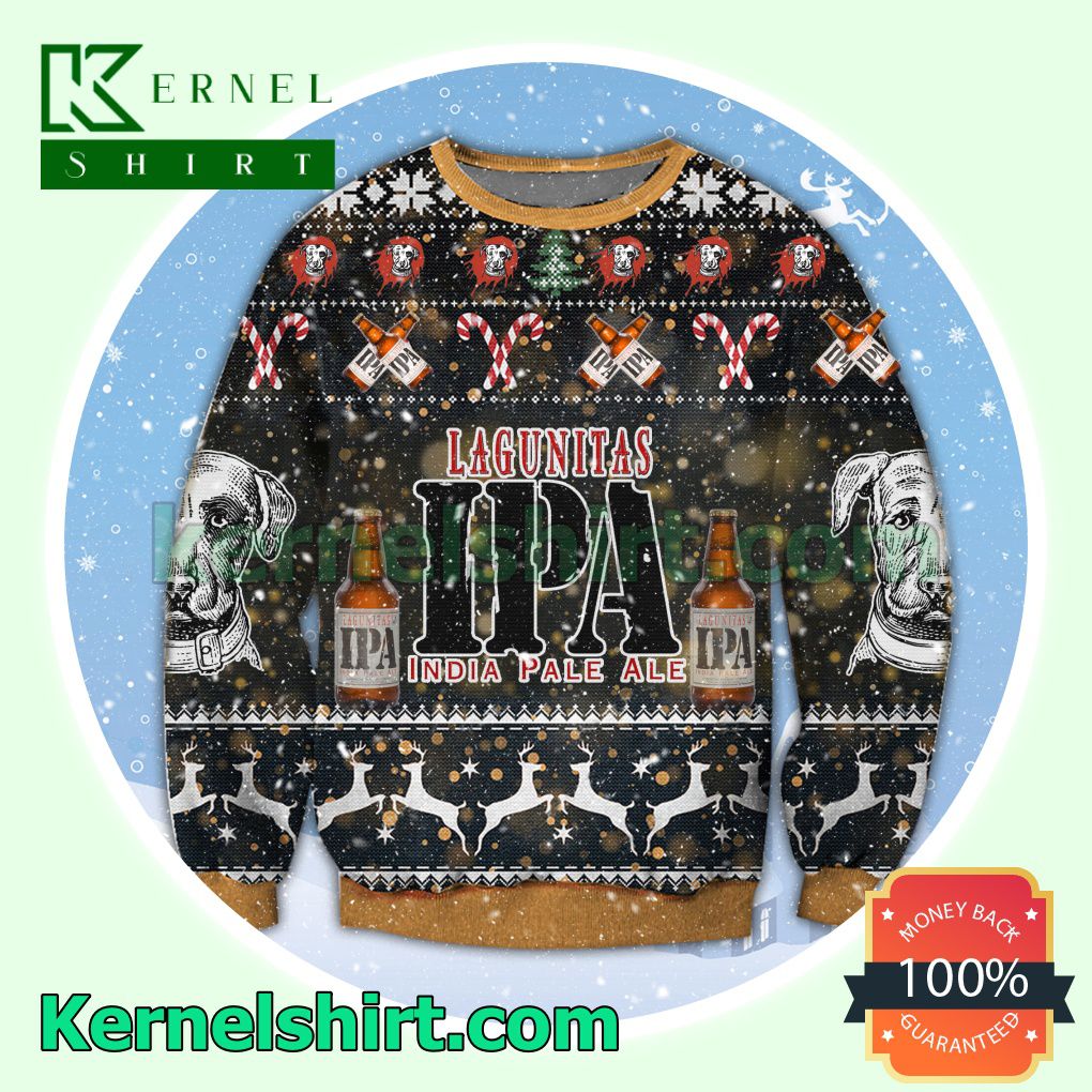Lagunitas IPA Ale Knitted Christmas Sweatshirts