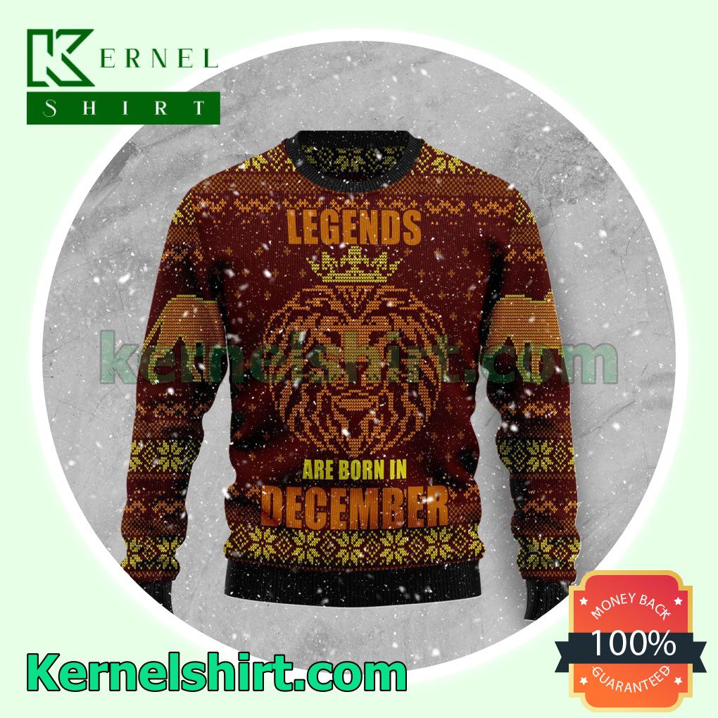 Legends Are Born In December Xmas Knitted Sweaters