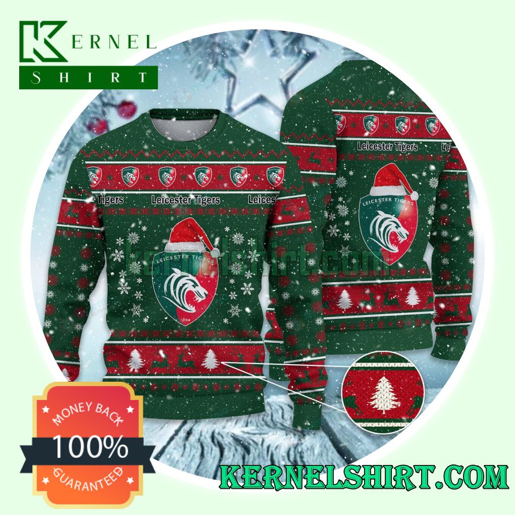 Leicester Tigers Club Snowflake Xmas Knit Sweaters