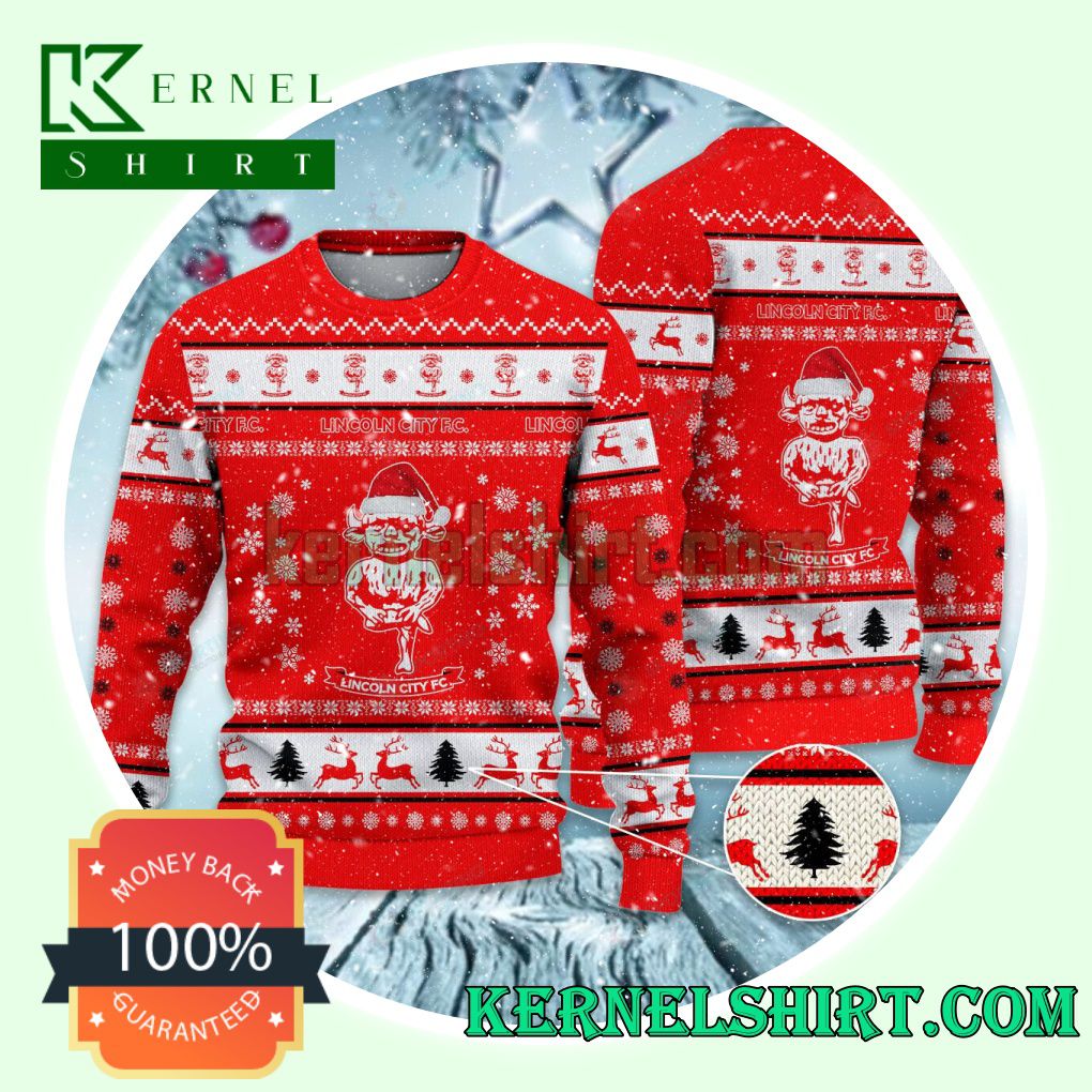 Lincoln City F.C Club Snowflake Xmas Knit Sweaters