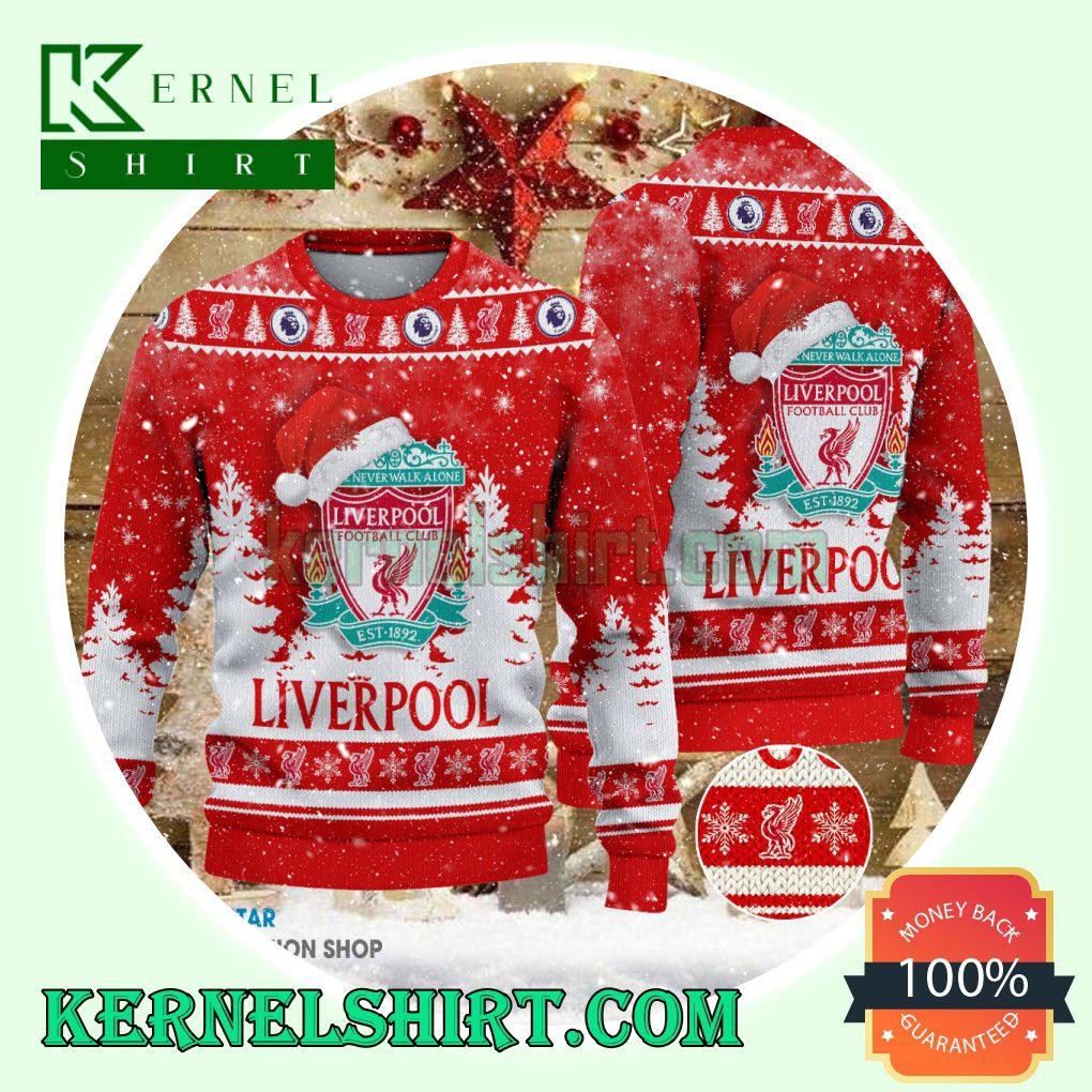Liverpool F.C Club Santa Hat Xmas Knit Sweaters