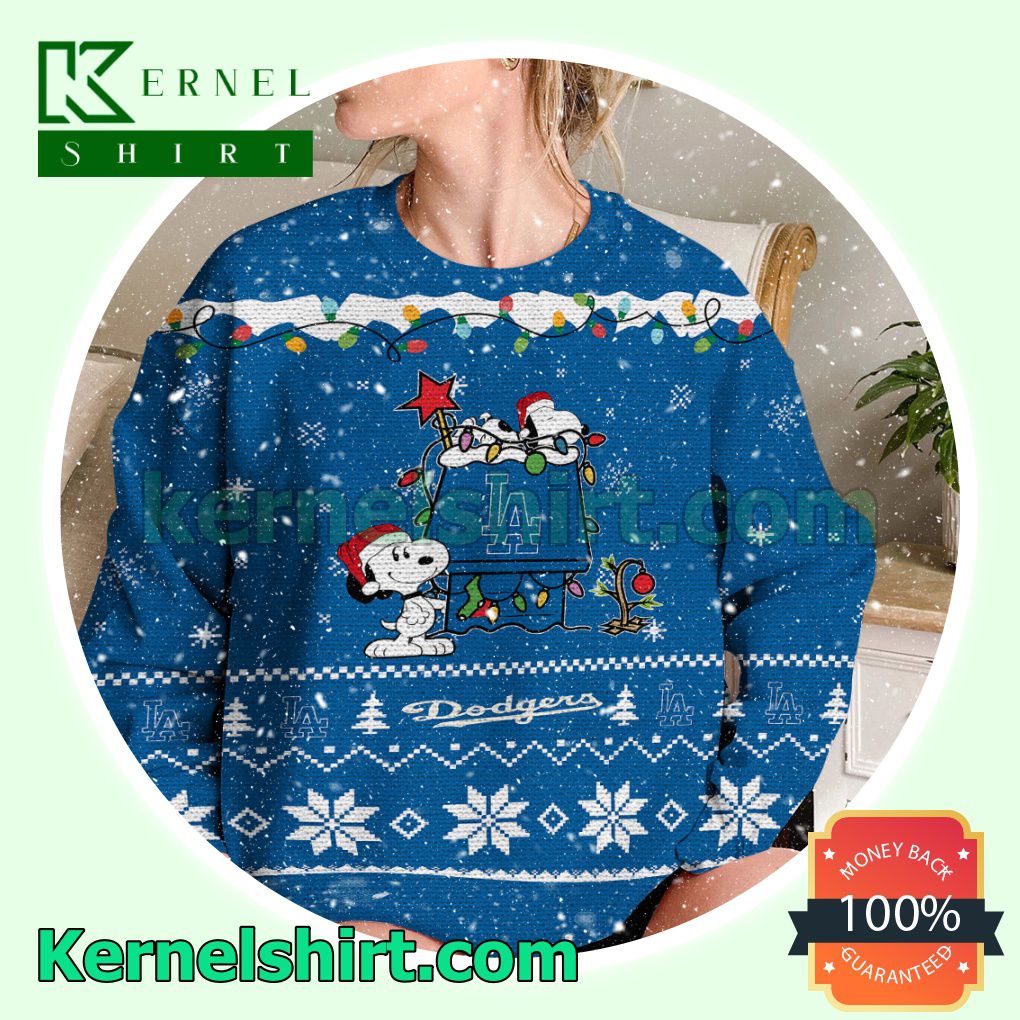 Los Angeles Dodgers Snoopy Lover Ugly Christmas Sweater
