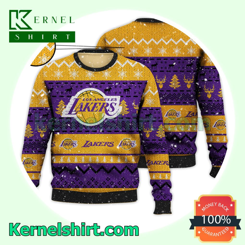 Los Angeles Lakers NBA Funny Knitted Christmas Jumper