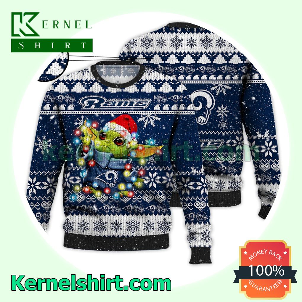 Los Angeles Rams Grogu NFL Xmas Knitted Sweater