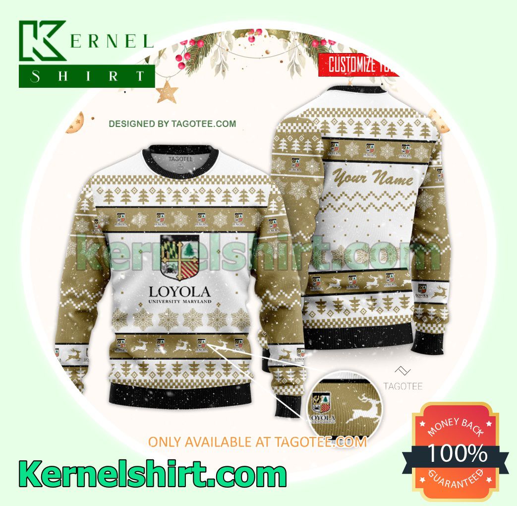 Loyola University Maryland Logo Xmas Knit Jumper Sweaters