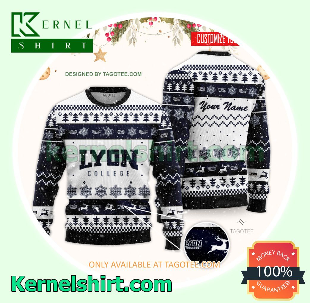 Lyon College Logo Xmas Knit Jumper Sweaters