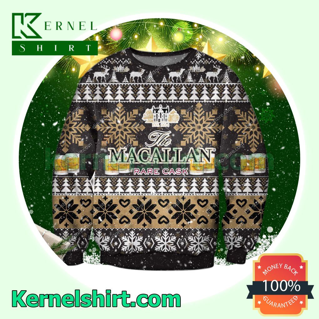 Macallan Rare Cask Snowflake Xmas Knitted Sweaters