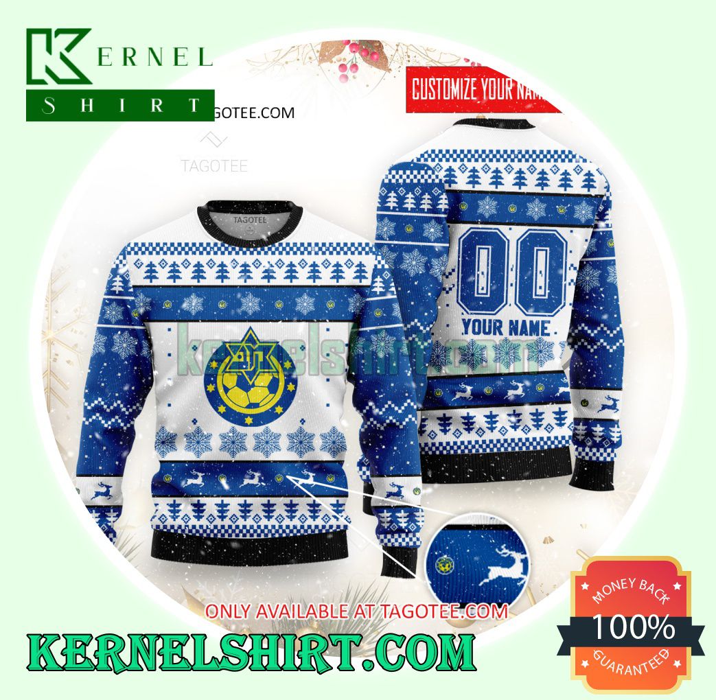 Maccabi Herzliya Logo Xmas Knit Sweaters