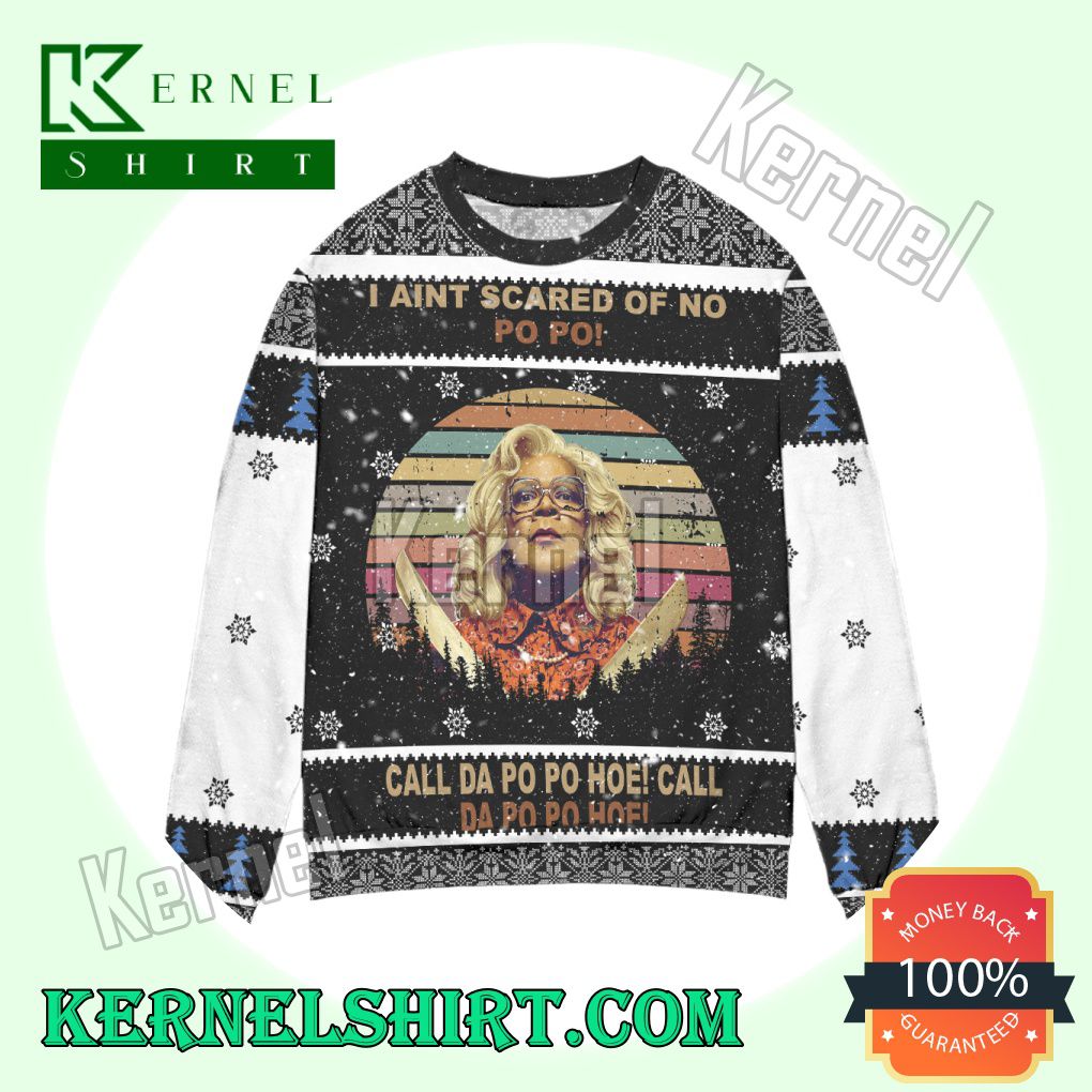 Madea Reunion Call Da Po Po Hoe Snowflake Knitted Christmas Sweatshirts