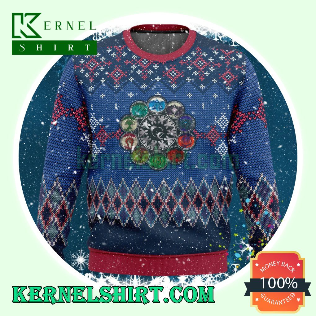 Magic The Gathering Ravnica Knitting Christmas Sweatshirts