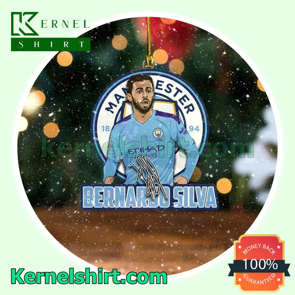 Manchester City - Bernardo Silva Fan Holiday Ornaments