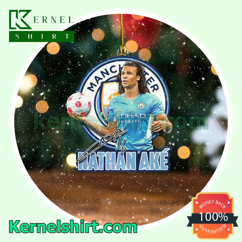 Manchester City - Nathan Aké Fan Holiday Ornaments