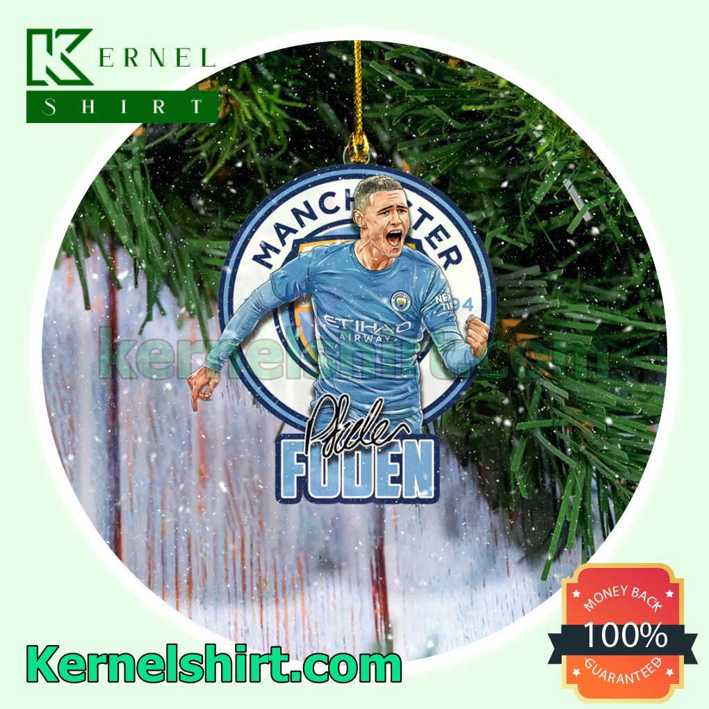 Manchester City - Phil Foden Fan Holiday Ornaments a