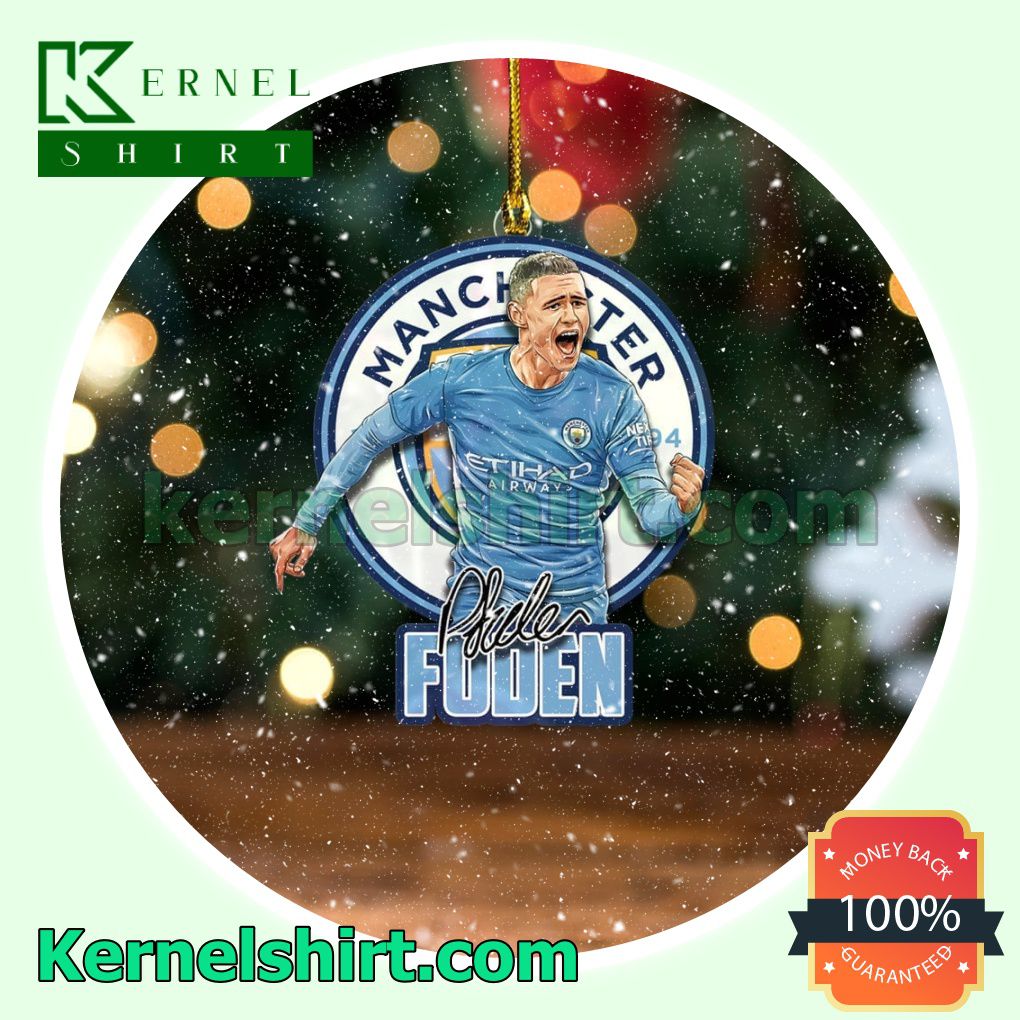 Manchester City - Phil Foden Fan Holiday Ornaments