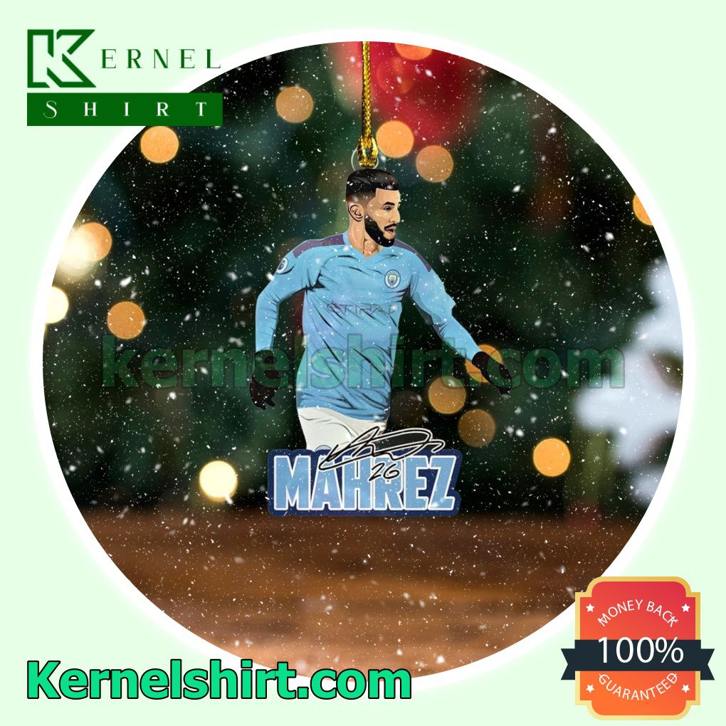 Manchester City - Riyad Mahrez Fan Holiday Ornaments