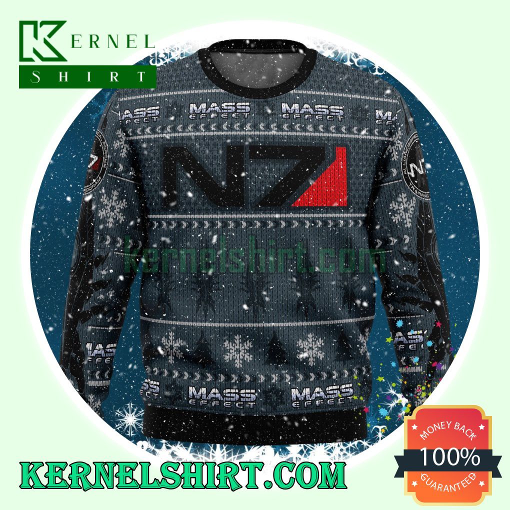 Mass Effect N7 Knitting Christmas Sweatshirts