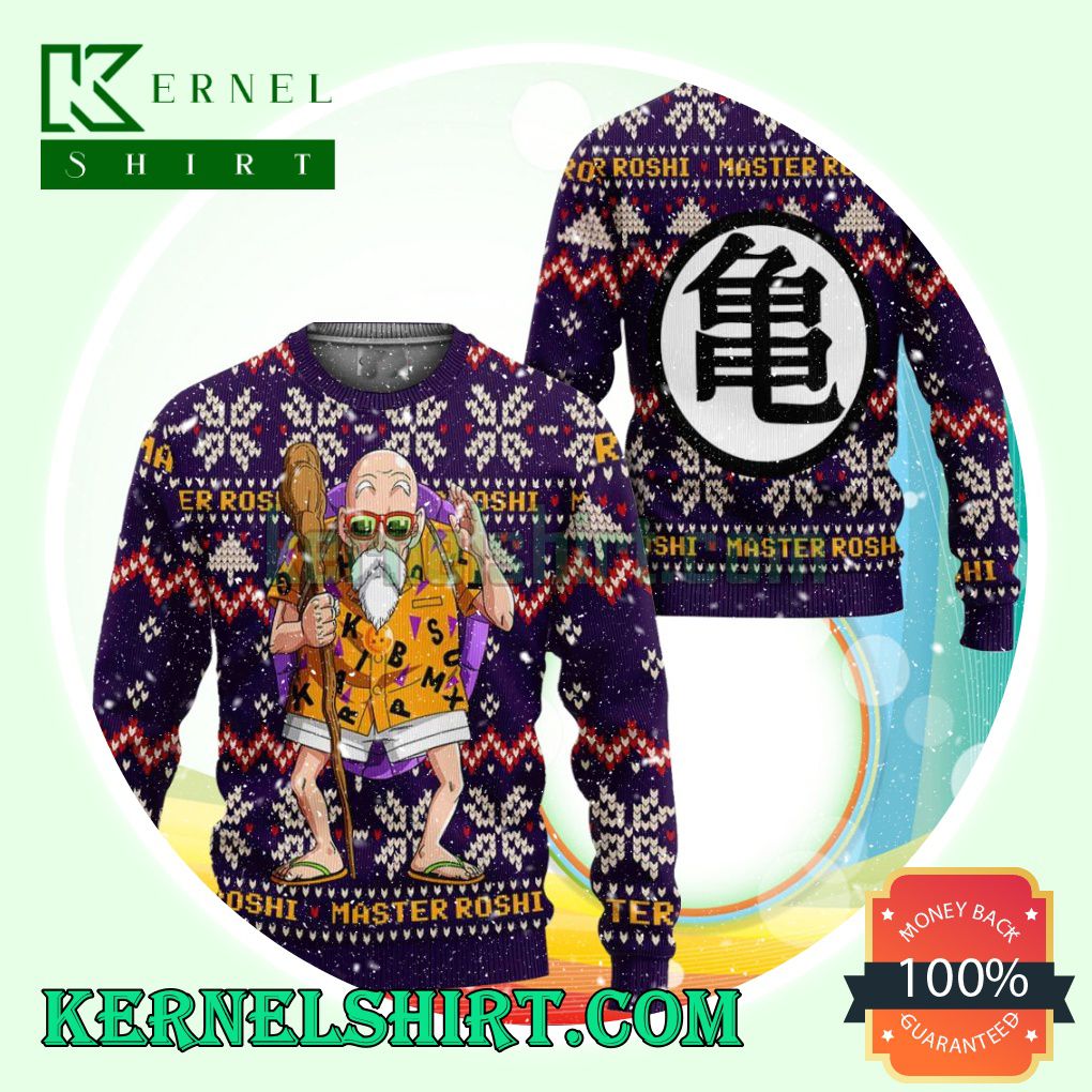 Master Roshi Dragon Ball Anime Christmas Sweatshirts