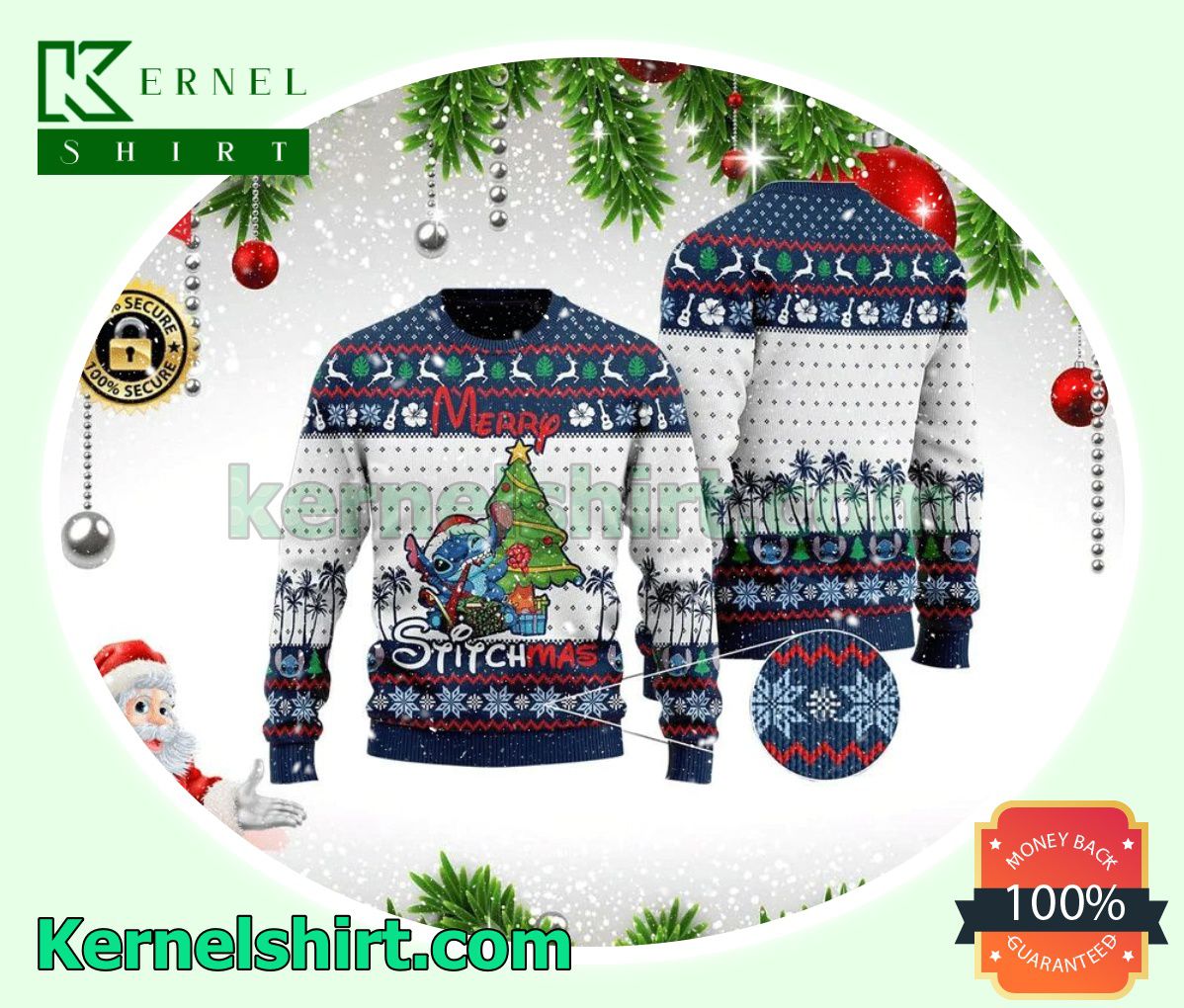 Merry Stitchmas Lilo And Stich Disney Knitted Christmas Jumper