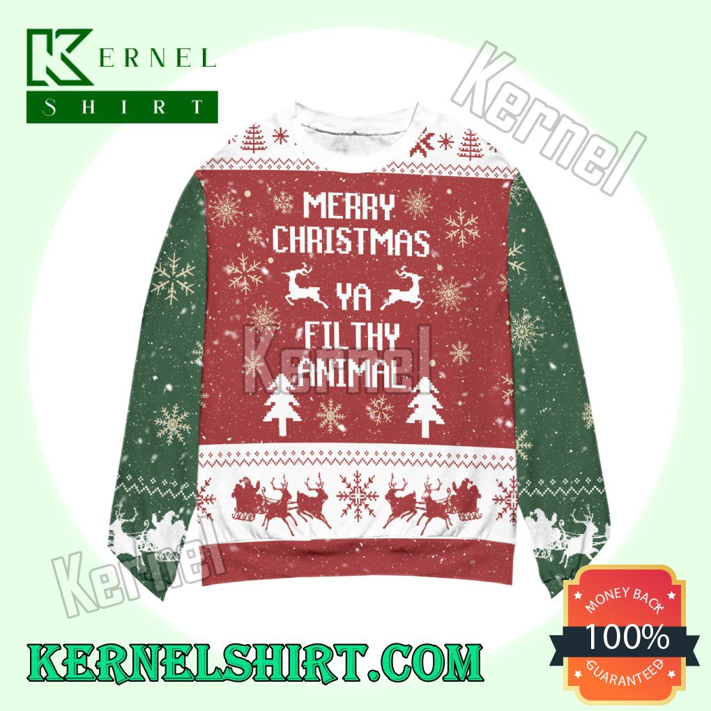 Merry Ya Filthy Animal Knitted Christmas Sweatshirts