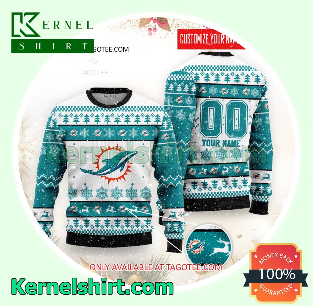 Miami Dolphins Club Xmas Knit Sweaters