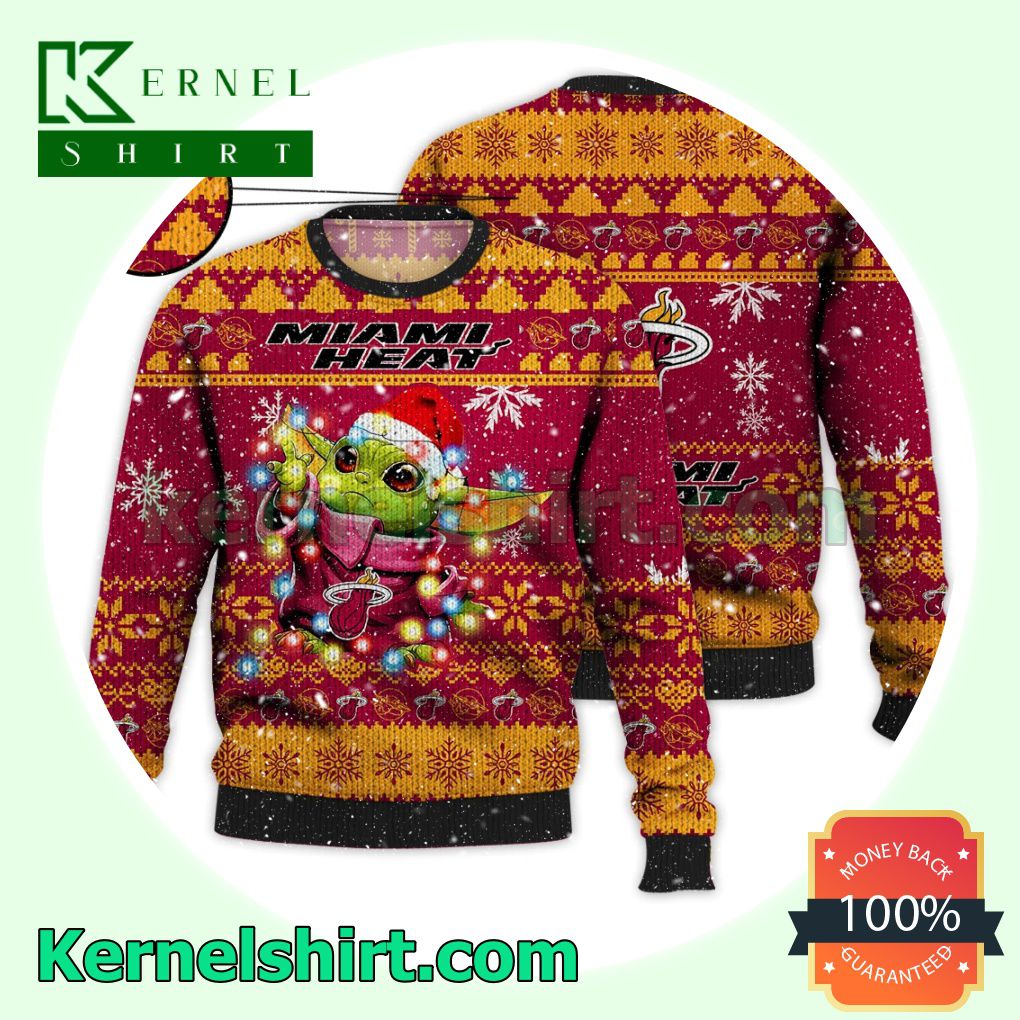 Miami Heat Grogu NBA Xmas Knitted Sweater