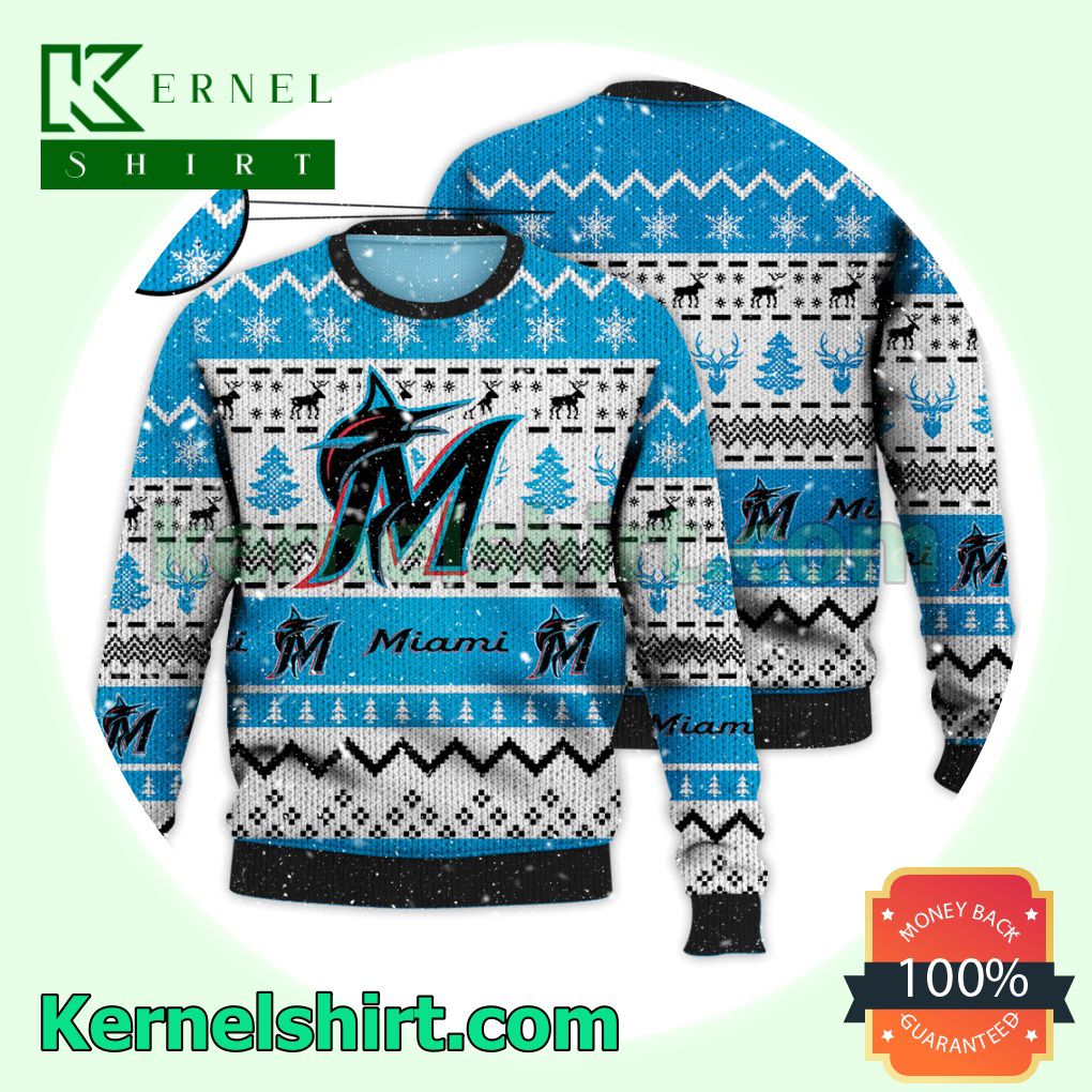 Miami Marlins MLB Funny Knitted Christmas Jumper