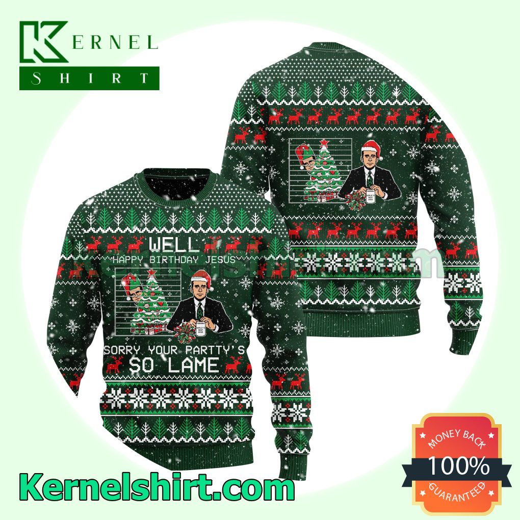 Michael Scott The Office Lame Party Xmas Knitted Sweaters