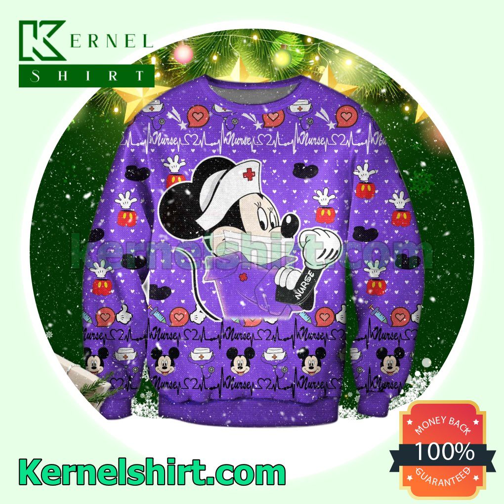 Mickey Nurse Disney Knitted Christmas Jumper