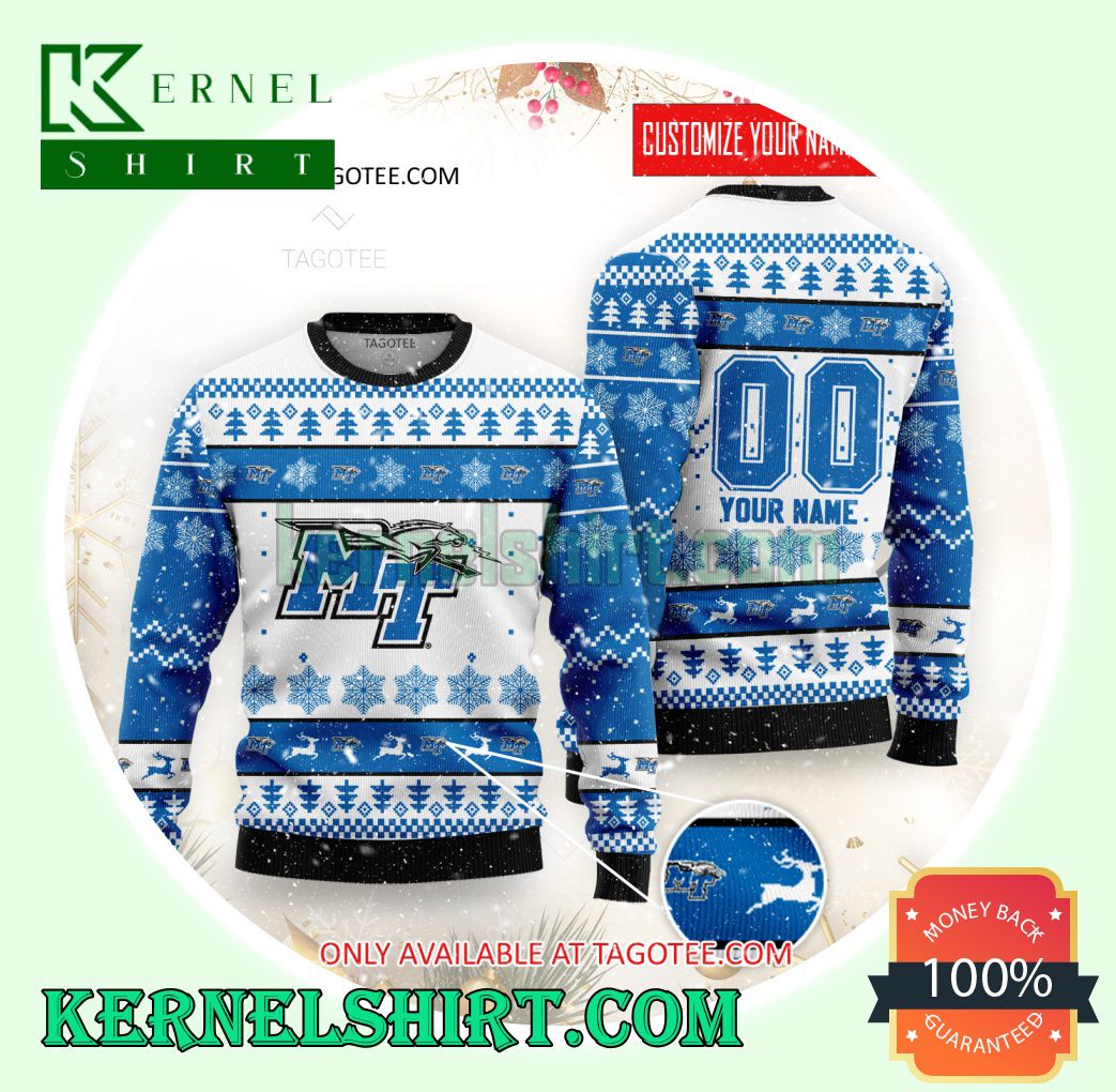 Middle Tennessee St Rugby Club Xmas Knit Sweaters