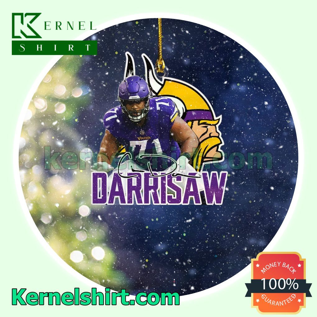 Minnesota Vikings - Christian Darrisaw Fan Holiday Ornaments