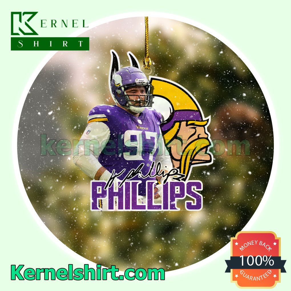 Minnesota Vikings - Harrison Phillips Fan Holiday Ornaments a
