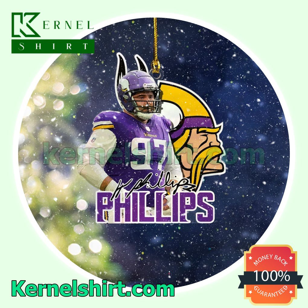 Minnesota Vikings - Harrison Phillips Fan Holiday Ornaments