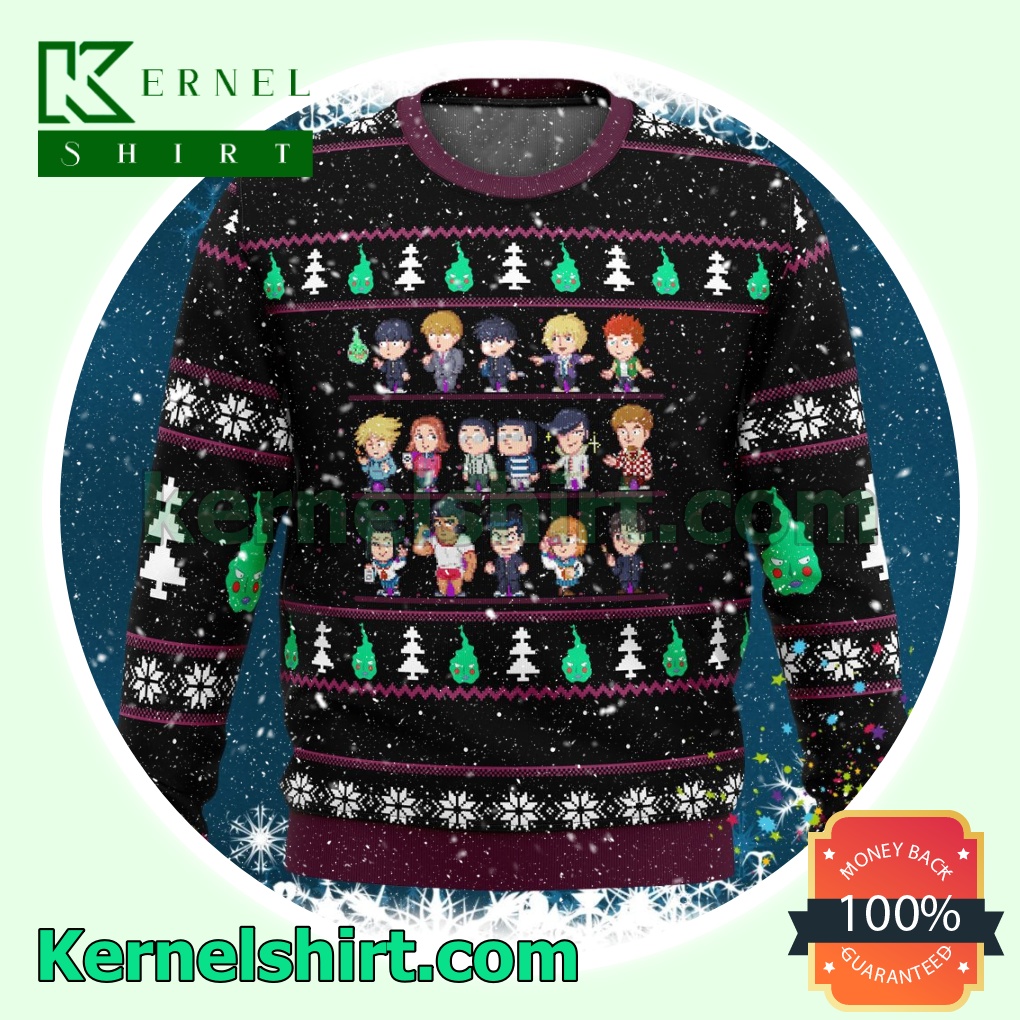 Mob Psycho 100 Sprites Anime Knitted Christmas Jumper