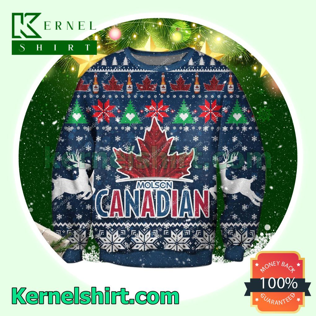 Molson Canadian Beer Xmas Knitted Sweaters