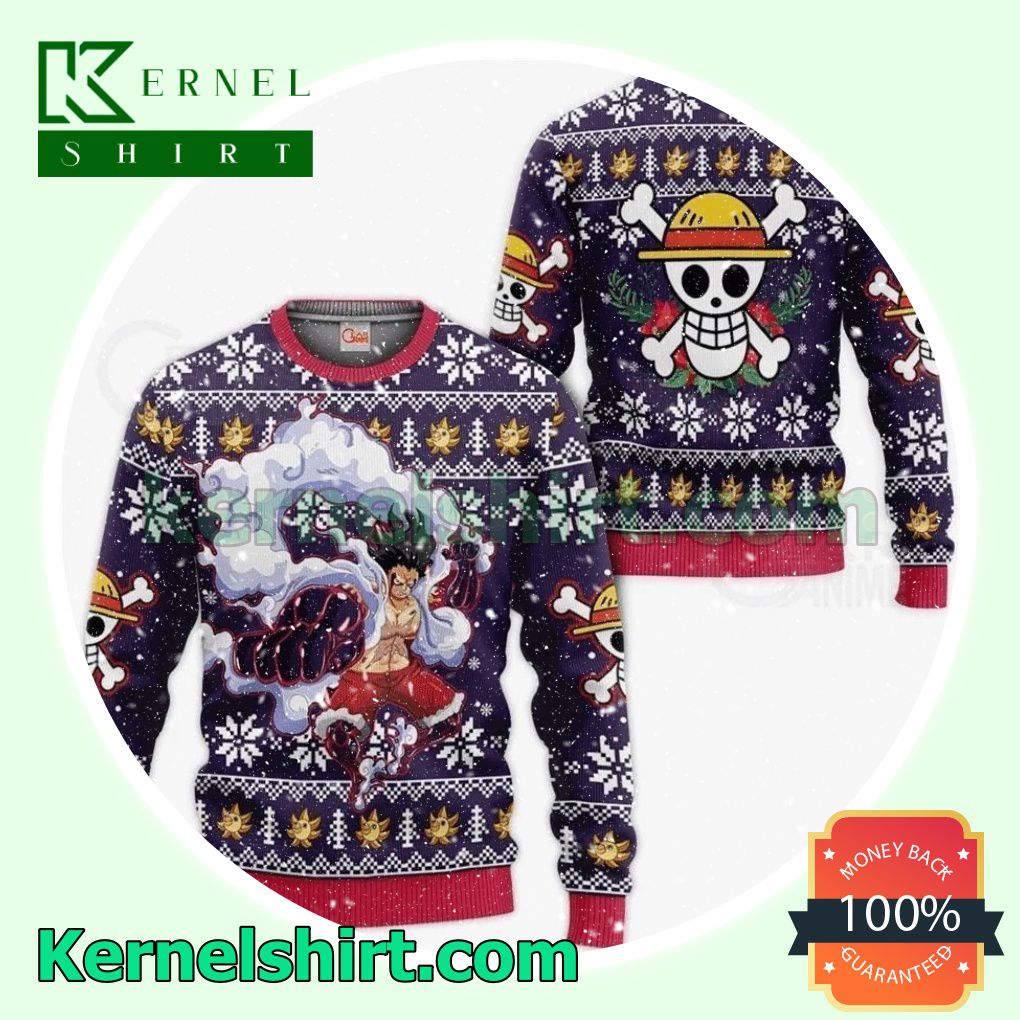 Monkey D. Luffy One Piece Gear 4 Anime Knitted Christmas Jumper