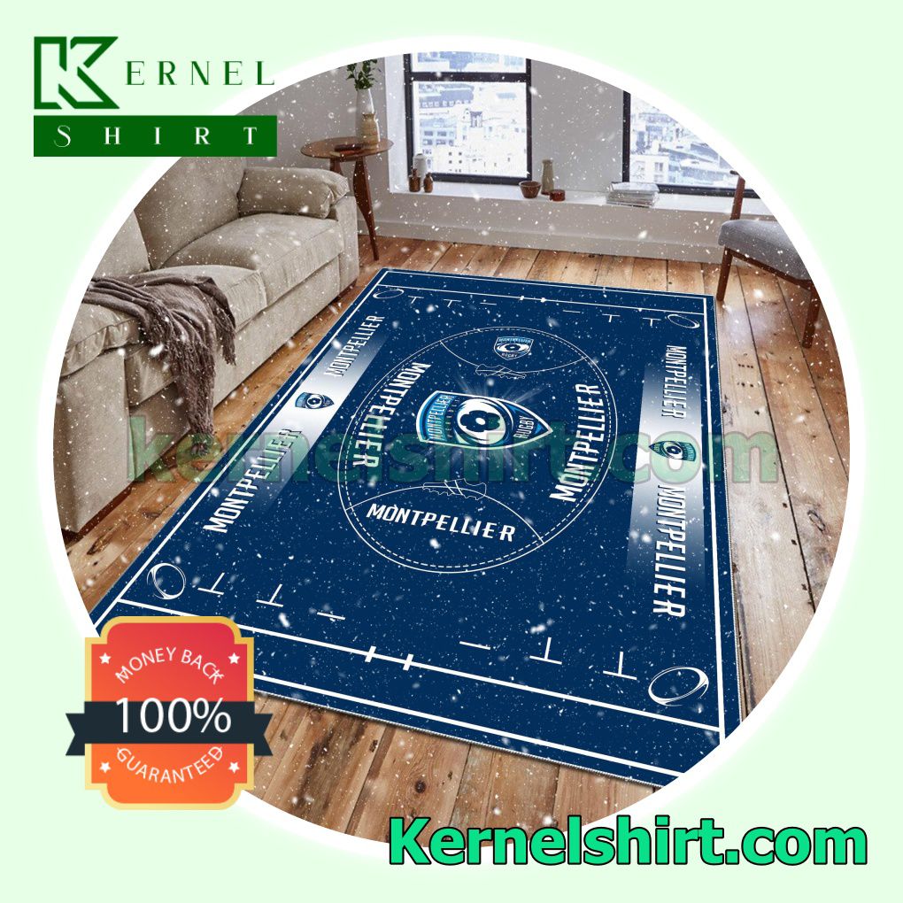 Montpellier Herault Rugby Fan Rectangle Rug