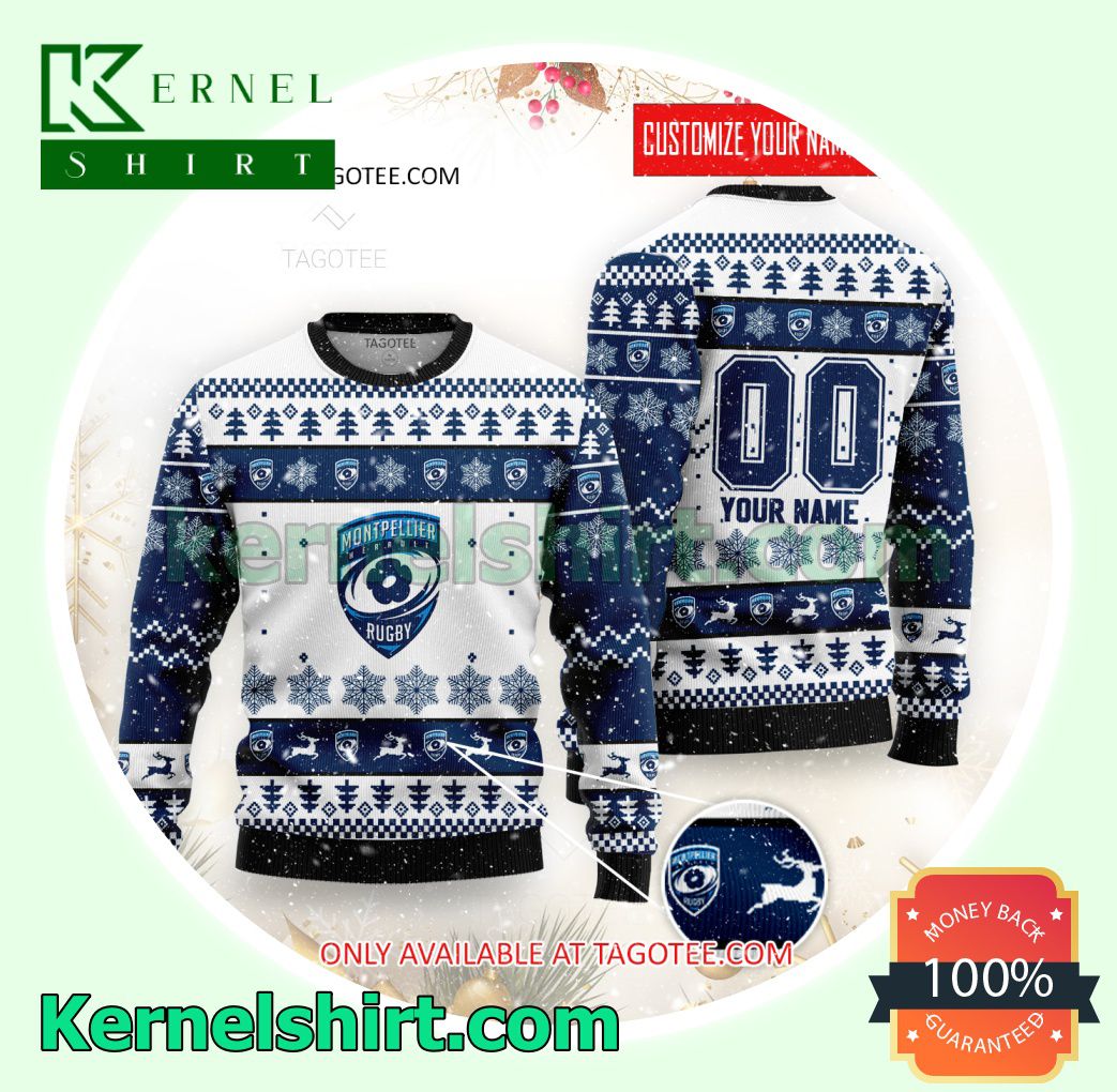Montpellier Herault Rugby Rugby Club Xmas Knit Sweaters