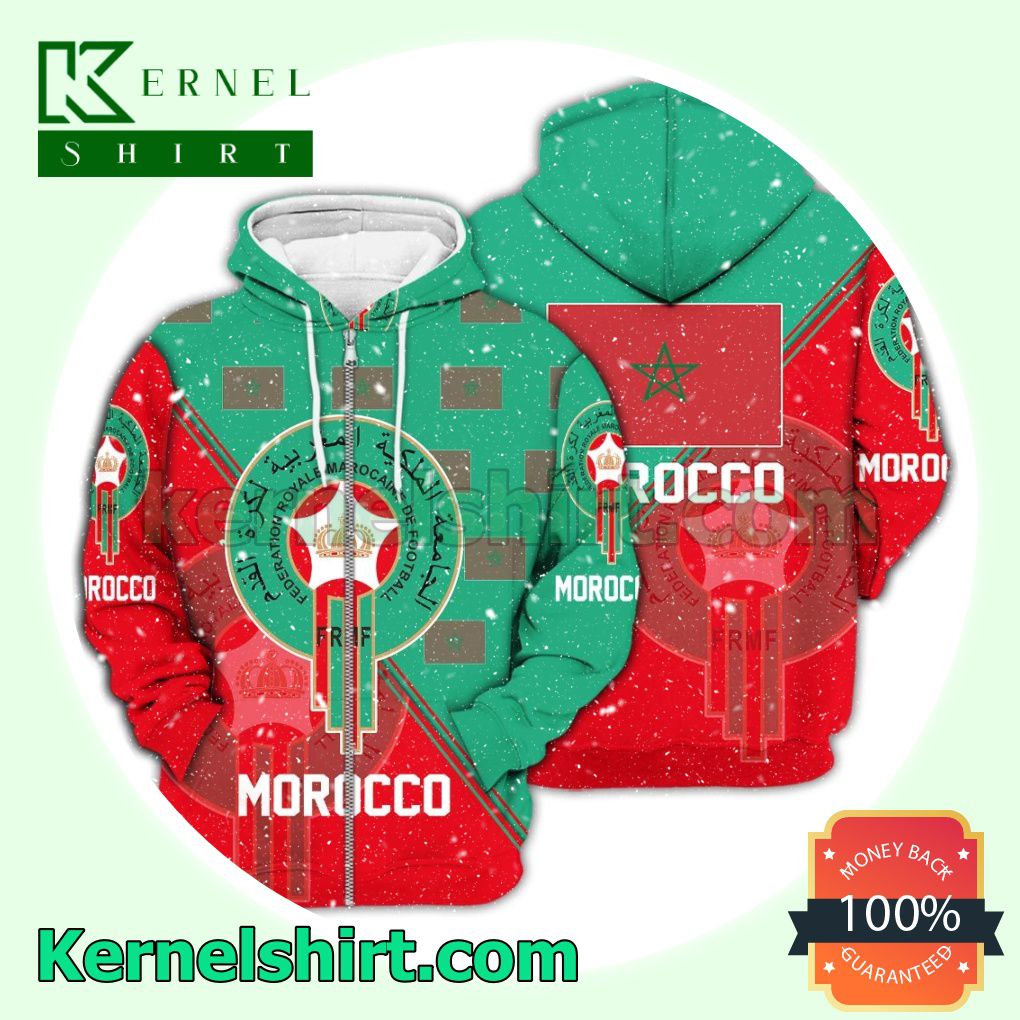 Morocco National Logo Soccer Fan Hawaiian Shirt Sweatshirt a